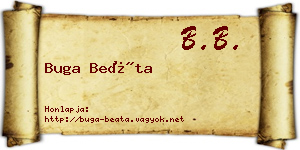 Buga Beáta névjegykártya