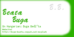 beata buga business card